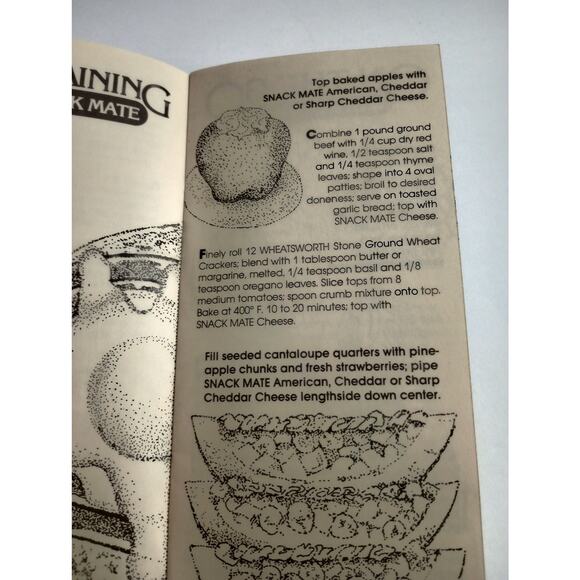 Vintage Cook Book Snack Mate Cheese Spread Quick'n Easy Ideas (bb2) - Picture 5 of 8